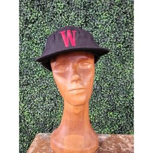 vtg 80s WINSTON RACING CIGERETTES Hat // black marlboro camel western smoke cigs
